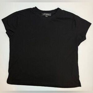 LOFT Versa Relaxed Tee Short Sleeves Black Size S